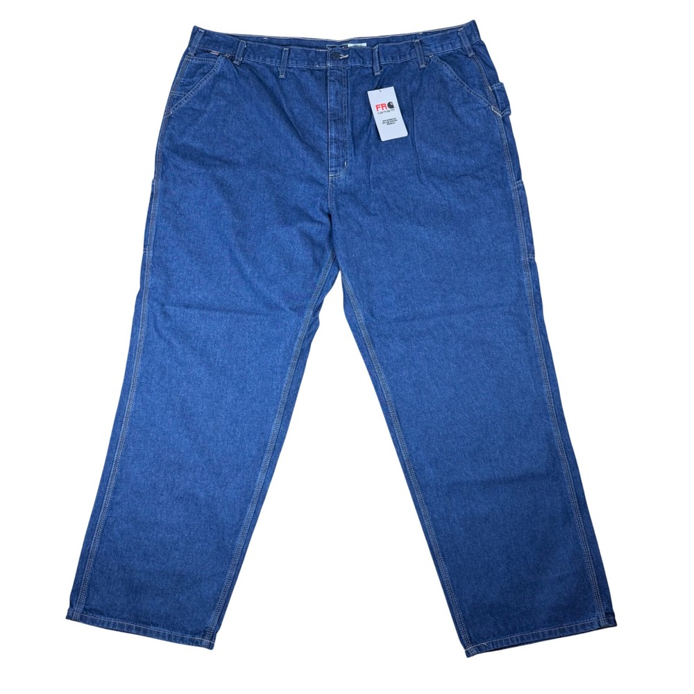 Carhartt FR Flame Resistant Loose Fit Carpenter Jeans 50x34 Blue BD0013-FRM NWT